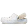 Baya Lined Clog con cinturino in peluche e fodera marmorizzata “White Multi”