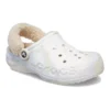 Baya Lined Clog con cinturino in peluche e fodera marmorizzata “White Multi”