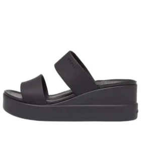 Brooklyn Mid Wedge con punta arrotondata e doppio cinturino “Black”