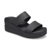 Brooklyn Mid Wedge con punta arrotondata e doppio cinturino “Black”