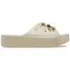 Ciabatte Classic Slide con plateau Classic Crystals Pearls “White”