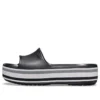 Ciabatte con plateau Crocband “Black Grey White”