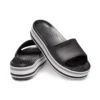 Ciabatte con plateau Crocband “Black Grey White”
