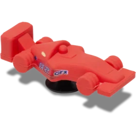 Ciondoli Jibbitz™ a forma di auto da corsa rossa in 3D