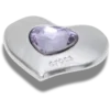 Ciondoli Jibbitz™ a forma di cuore con gemma incastonata, argento e viola Ciondoli Jibbitz™ a forma di cuore con gemma incastonata, argento e viola