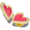 Ciondoli Jibbitz™ a forma di cuore con medaglione a bolla dorato Ciondoli Jibbitz™ a forma di cuore con medaglione a bolla dorato
