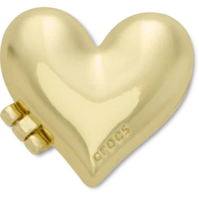 Ciondoli Jibbitz™ a forma di cuore con medaglione a bolla dorato