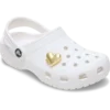 Ciondoli Jibbitz™ a forma di cuore con medaglione a bolla dorato Ciondoli Jibbitz™ a forma di cuore con medaglione a bolla dorato