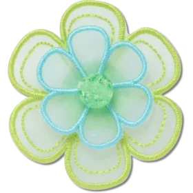 Ciondoli Jibbitz™ a forma di fiore in rete verde