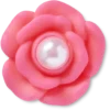 Ciondoli Jibbitz™ a forma di fiore rosa con perla al centro Ciondoli Jibbitz™ a forma di fiore rosa con perla al centro