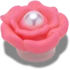 Ciondoli Jibbitz™ a forma di fiore rosa con perla al centro Ciondoli Jibbitz™ a forma di fiore rosa con perla al centro