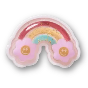 Ciondoli Jibbitz™ a forma di margherita arcobaleno con imbottitura morbida