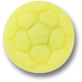 Ciondoli Jibbitz™ a forma di pallone da calcio giallo luminoso