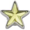 Ciondoli Jibbitz™ a forma di stella con gemme incastonate in argento e verde Ciondoli Jibbitz™ a forma di stella con gemme incastonate in argento e verde