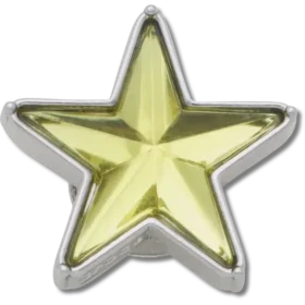 Ciondoli Jibbitz™ a forma di stella con gemme incastonate in argento e verde