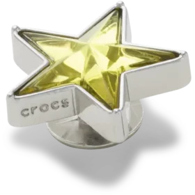 Ciondoli Jibbitz™ a forma di stella con gemme incastonate in argento e verde