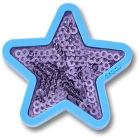 Ciondoli Jibbitz™ a forma di stella con paillettes viola