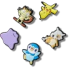 Ciondoli Jibbitz™ assortiti Pokémon, confezione da 5