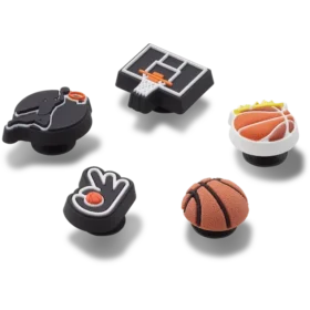 Ciondoli Jibbitz “Basketball Team” in confezione da 5