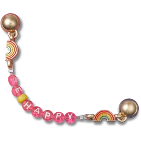 Ciondoli Jibbitz™ “Be Happy” a catena