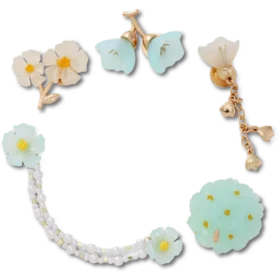 Ciondoli Jibbitz™ “Blue Dainty Floral” in confezione da 5