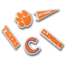Ciondoli Jibbitz™ Clemson Univ, confezione da 5