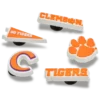 Ciondoli Jibbitz™ Clemson Univ, confezione da 5 Ciondoli Jibbitz™ Clemson Univ, confezione da 5