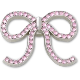 Ciondoli Jibbitz™ con fiocco rosa glitterato