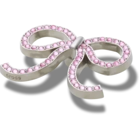 Ciondoli Jibbitz™ con fiocco rosa glitterato