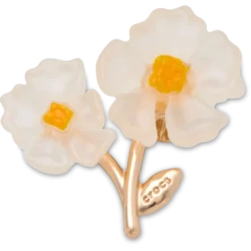 Ciondoli Jibbitz™ con motivo floreale bianco