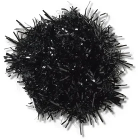 Ciondoli Jibbitz™ con pompon in lamé nero