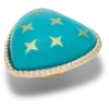 Ciondoli Jibbitz™ Cuore turchese e oro Ciondoli Jibbitz™ Cuore turchese e oro