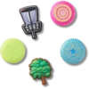 Ciondoli Jibbitz™ Disc Golf, confezione da 5