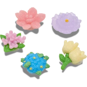 Ciondoli Jibbitz™ “Fiori con perline” – Confezione da 5