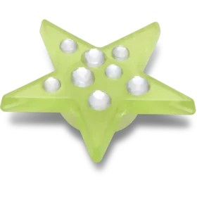 Ciondoli Jibbitz™ Green Gem Star