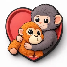 Ciondoli Jibbitz™ “Monkey Love”