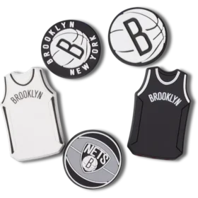 Ciondoli Jibbitz™ NBA Brooklyn Nets, confezione da 5 Ciondoli Jibbitz™ NBA Brooklyn Nets, confezione da 5