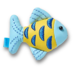 Ciondoli Jibbitz™ “Pesce scintillante blu e oro”