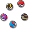 Ciondoli Jibbitz™ Poke Ball, confezione da 5