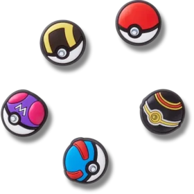 Ciondoli Jibbitz™ Poke Ball, confezione da 5