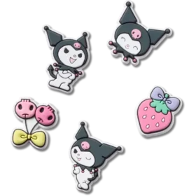 Ciondoli Jibbitz Sanrio Kuromi, confezione da 5