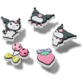 Ciondoli Jibbitz Sanrio Kuromi, confezione da 5