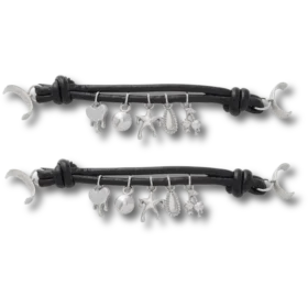 Ciondoli Jibbitz™ “Silver Icons Sandal Chain” in confezione da 2