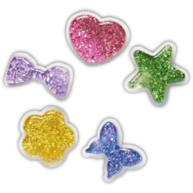 Ciondoli Jibbitz™ Squish che cambiano colore con i raggi UV, confezione da 5