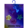 Ciondoli Jibbitz™ Squish che cambiano colore con i raggi UV, confezione da 5
