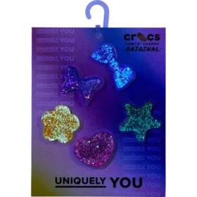 Ciondoli Jibbitz™ Squish che cambiano colore con i raggi UV, confezione da 5