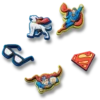 Ciondoli Jibbitz™ Superman, confezione da 5