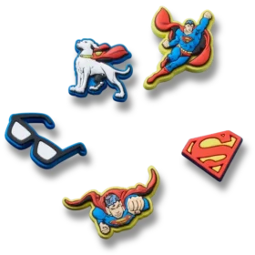 Ciondoli Jibbitz™ Superman, confezione da 5