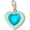 Ciondolo a forma di cuore blu con gemma sintetica Ciondolo per scarpe Jibbitz Ciondolo a forma di cuore blu con gemma sintetica Ciondolo per scarpe Jibbitz