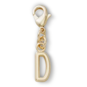 Ciondolo Jibbitz™ con la lettera D in oro